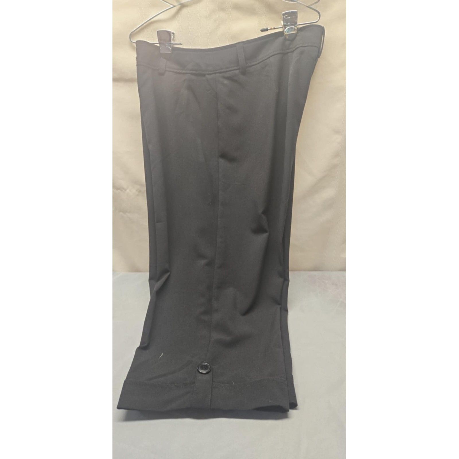Omg Collection Women's Capri's 16w Black With Cute Cuff